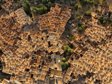 Гадамес от птичи поглед; Снимка: George Steinmetz