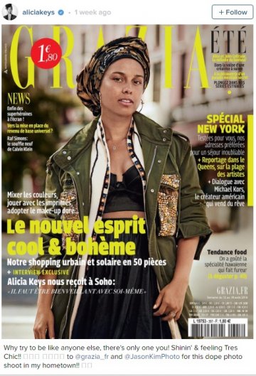 Алиша Кийс. Снимка: Grazia