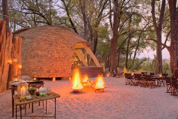 "Sandibe Okavango Safari Lodge" в Ботсвана; Снимка: architecturaldigest.com