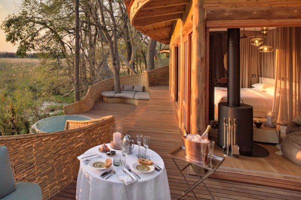 "Sandibe Okavango Safari Lodge" в Ботсвана; Снимка: architecturaldigest.com
