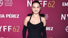 Селена Гомес парадира с по-стройна фигура в черна коктейлна рокля 