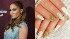 Маникюр 2022: Злато и диаманти върху ноктите на Джей Ло