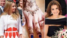 Принцеса Иман с булчинския колан на майка си, кралица Рания, за къна парти 