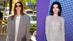 Стилна есен – Ан Хатауей ни вдъхновява с блейзър и рокля