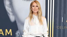 Селин Дион обу странни обувки като пилета, комбинирайки ги със секси къса рокля