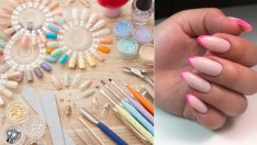 Френски маникюр с цветни контури - предпочитан за лято 2021 