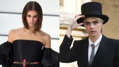 Кая Гербер и Кара Делевин – опасно близки на протест в Калифорния