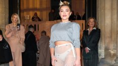 Флорънс Пю облече дръзка прозрачна пола на шоуто на Valentino