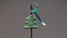 Мини коледна украса с елхички