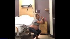 Австралийка направи фитнес тренировка в болницата преди да роди