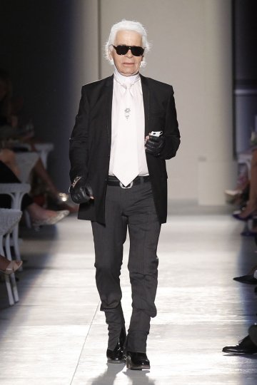 Голямата уста Карл Лагерфелд. Снимка: Reuters