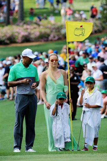 Линдзи, Тайгър и двете му деца; Снимка: Getty Images