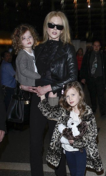 Никол с двете си биологични деца; Снимка: Splash News 