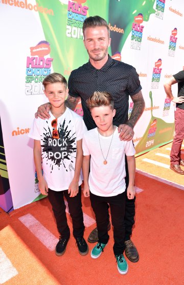 Дейвид Бекъм и двама от синовете му; Снимка: Getty Images