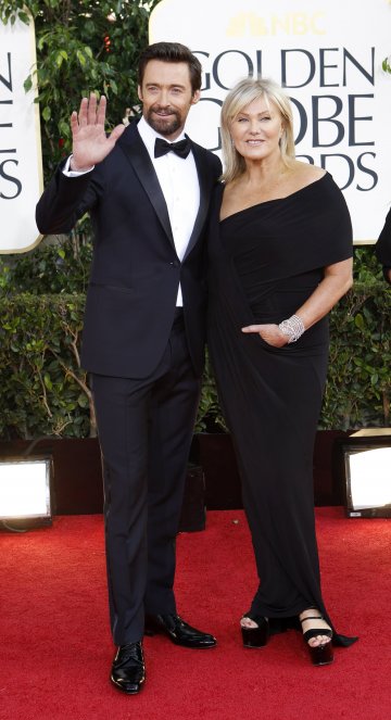 Хю Джакман и съпругата му; Снимка: Reuters