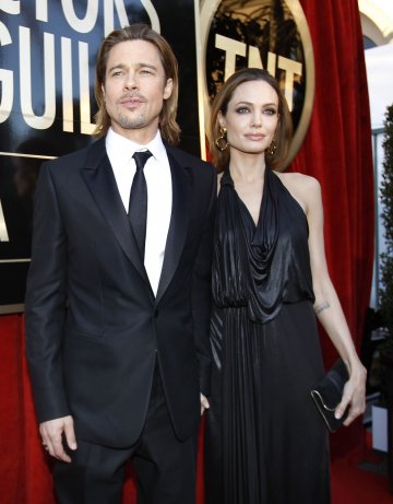 Бъдещите съпрузи Брад Пит и Анджелина Джоли, Снимка: Reuters