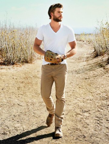 Лиъм Хемсуърт; Снимка: сп. Men's Fitness