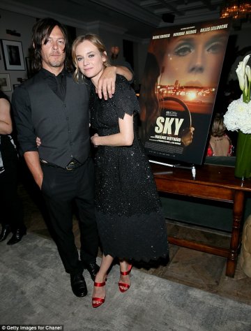 Даян Крюгер и Норман Рийдъс на филма премиерата на "Sky". Снимка: Getty Images
