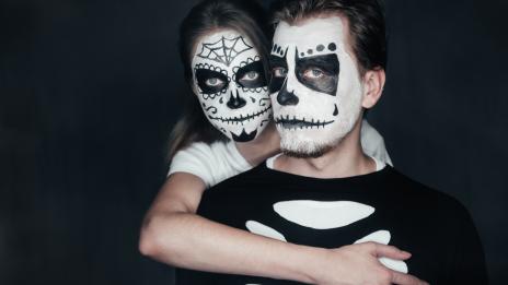 Грим на скелет за Хелоуин 