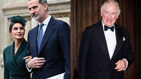 Принц Чарлз в обятията на кралица Летисия