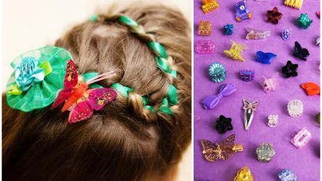 Ретро полъх от 90-те – щипки във формата на пеперуди в косите
