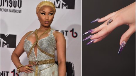 Летен маникюр - Ники Минаж с бижута по ноктите