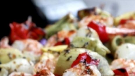 Телешки шишчета със скариди