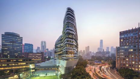 Футуристична сграда – дом на науката в Хонконг