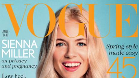 Бременната Сиена Милър на корицата на Vogue