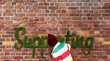 Графити от мъх поникнаха по стените