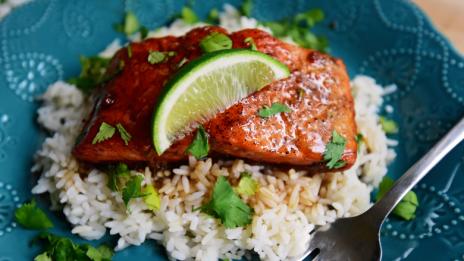 Сьомга с мед