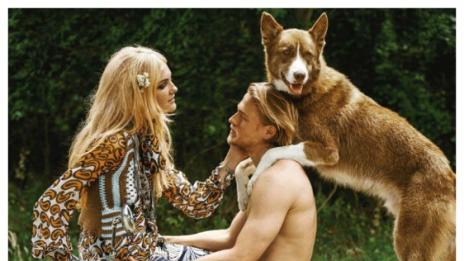 Чарли Хънам – гол до кръста за Vogue