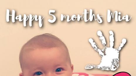 Мика Стоичкова се разнежи, Миа на 5 месеца