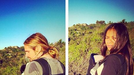 Зое Салдана и съпругът ѝ показаха близнаците си