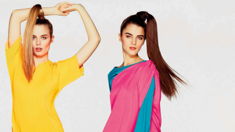 В силен цвят и асиметрична форма