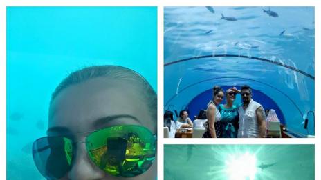 Гала хапва в подводния ресторант на Малдивите