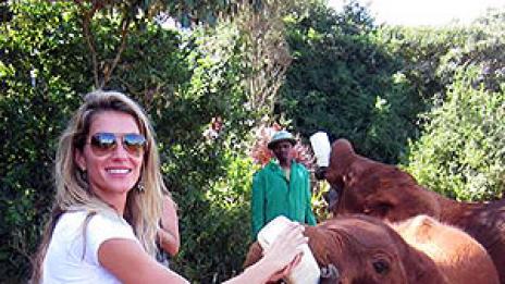 Жизел Бюндхен в защита на слоновете