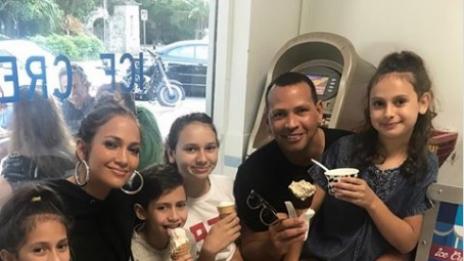 Семейна идилия: Алекс Родригес с Джей Ло и децата