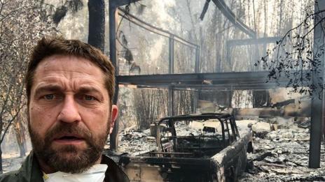 Домът на Джерард Бътлър изгоря