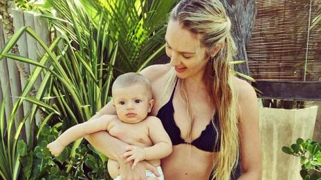 Кандис показа супер тяло след раждането на сина си