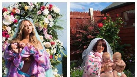 Ирландка се избъзика и копира Бионсе с близнаците