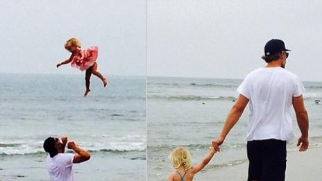 Годеникът на Джесика Симпсън подхвърля дъщеря им като топка