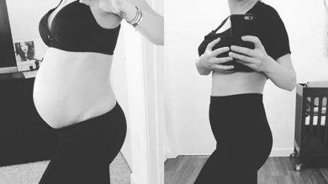 Мика се хвали с прибран корем след раждането