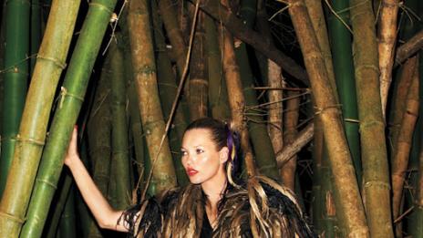 Кейт Мос сложи перата и мрежите за Harper's Bazaar