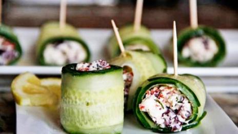 Ролца от краставици и фета сирене