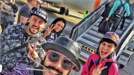 Люси Иларионов и Venci Venc' заедно в Дубай с половинките си