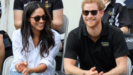 Под ръка: Принц Хари и Меган Маркъл на тенис мач в Торонто