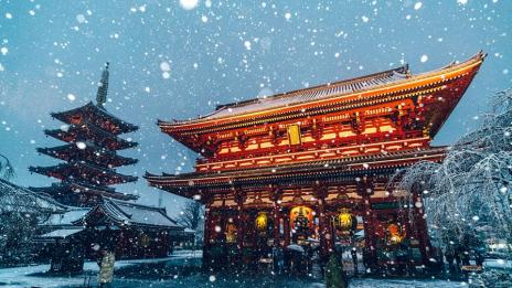 Токио под снега: По-вълшебен от всякога
