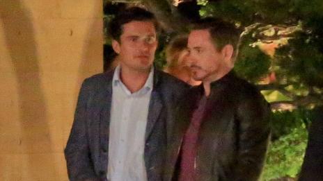 Орландо Блум излезе на вечеря с Робърт Дауни Джуниър и Стинг
