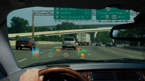 Интерактивно предно стъкло ще бъде стандарт в колите на бъдещето